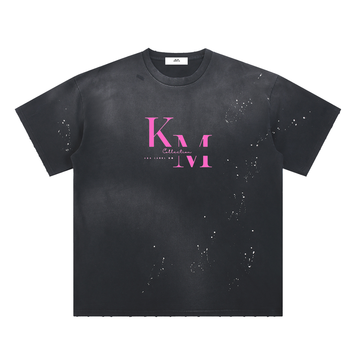 Hand-Frayed Sunfade Paint Splatter T-Shirt